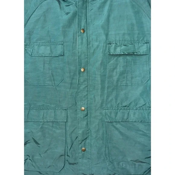 VTG  Woolrich Chore Coat/Jacket Full Zip Teal Mens Sz XL USA‎ Made Pockets - Picture 14 of 16